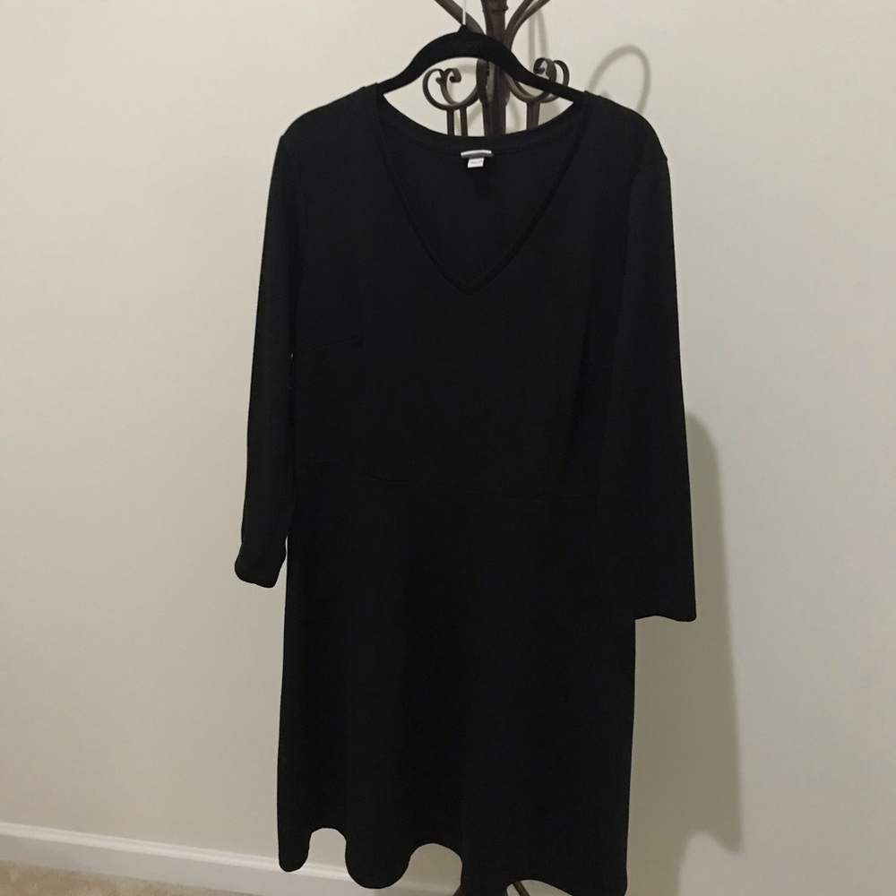 Classic little black cotton dress